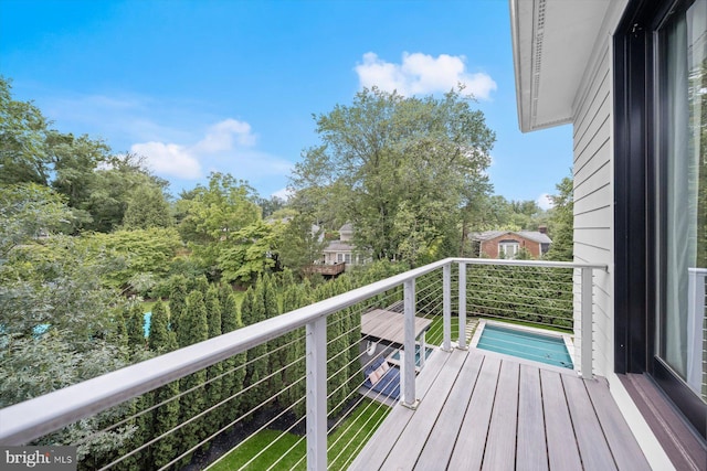 4012 N Upland St, Arlington, VA 22207 - balcony with view of pool area