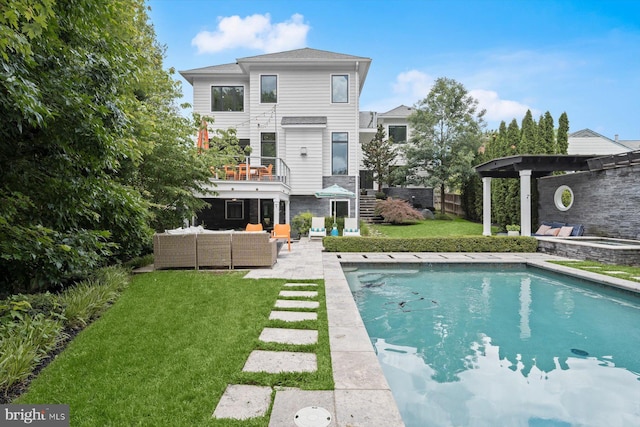 4012 N Upland St, Arlington, VA 22207 - view of swimming pool with outdoor lounge area and a patio area