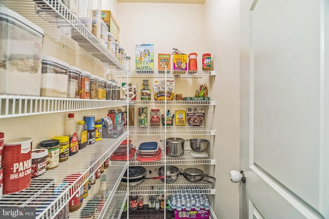 view of storage area