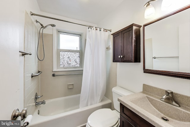 4611 Powder Mill Rd, Beltsville, MD 20705 - full bath featuring toilet, shower / tub combo with curtain, and vanity