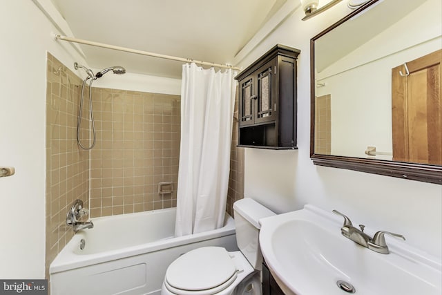 4611 Powder Mill Rd, Beltsville, MD 20705 - full bath featuring toilet, shower / bath combo, and a sink