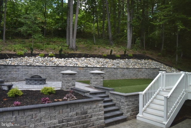 2008 Coast Guard Dr, Stafford, VA 22554 - view of yard with a fire pit and stairway