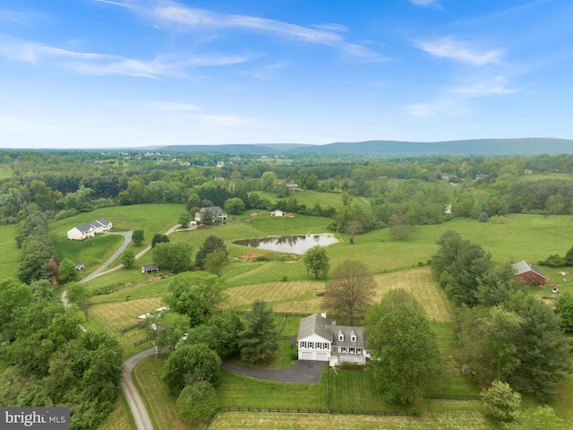 aerial overview of property's location featuring a nearby body of water and rural landscape