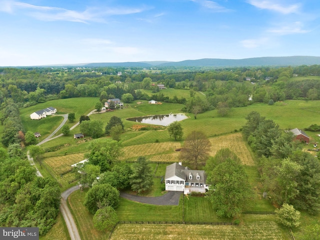 view of property location with a large body of water and rural landscape
