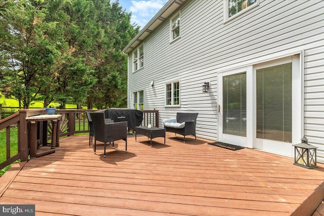 7501 Mason Ct, Middletown, MD 21769 - wooden terrace featuring outdoor lounge area