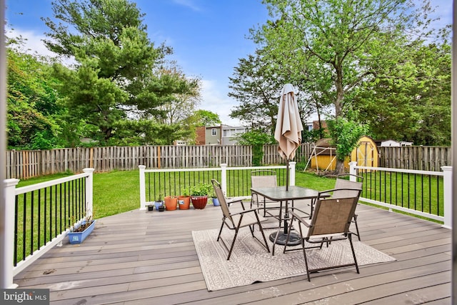 1218 Summerfield Dr, Herndon, VA 20170 - wooden deck featuring outdoor dining space