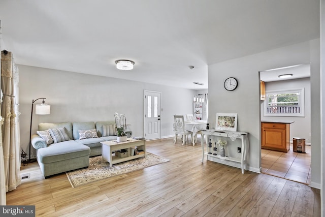 1218 Summerfield Dr, Herndon, VA 20170 - living room featuring light wood-style floors and baseboards