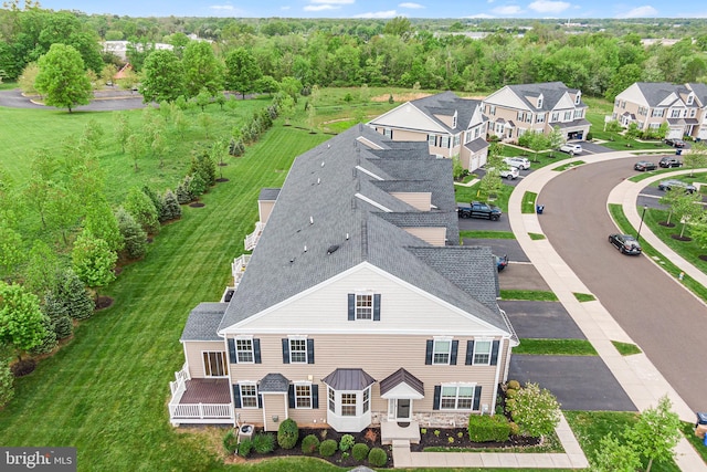 aerial perspective of suburban area