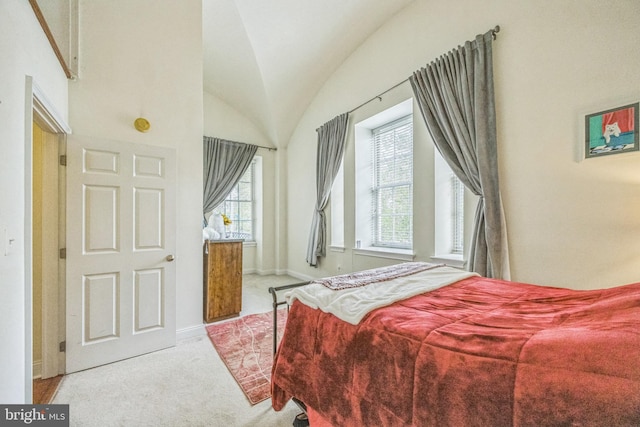 1 Academy Cir Unit 201, Philadelphia, PA 19146 - bedroom with carpet, baseboards, and lofted ceiling