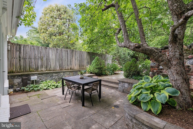 3309 Q St NW, Washington, DC 20007 - fenced backyard featuring a patio area and outdoor dining space