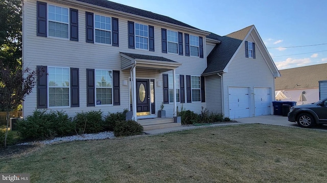 4 Elma Ave, Burlington, NJ 08016 - colonial-style house with a front lawn, driveway, and a garage