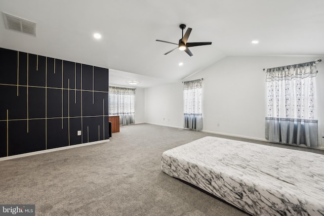 4 Elma Ave, Burlington, NJ 08016 - carpeted bedroom featuring vaulted ceiling, recessed lighting, a ceiling fan, and baseboards