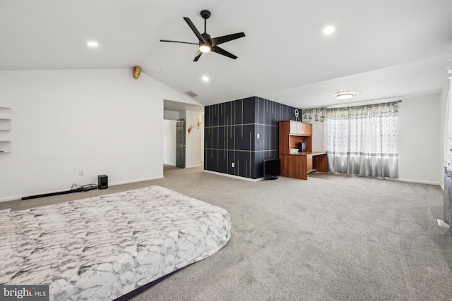 4 Elma Ave, Burlington, NJ 08016 - bedroom featuring light colored carpet, lofted ceiling, recessed lighting, ceiling fan, and baseboards