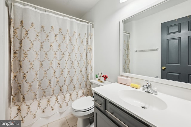 4 Elma Ave, Burlington, NJ 08016 - full bathroom with vanity, toilet, curtained shower, and tile patterned floors