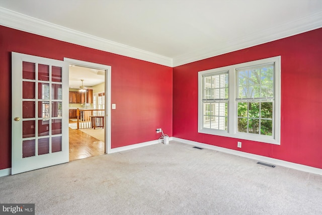 12630 Garry Glen Dr, Bristow, VA 20136 - unfurnished room with carpet flooring, crown molding, and baseboards