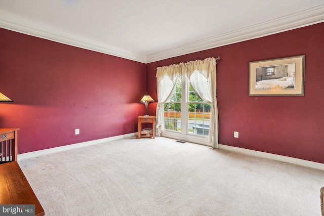 12630 Garry Glen Dr, Bristow, VA 20136 - carpeted empty room with crown molding and baseboards