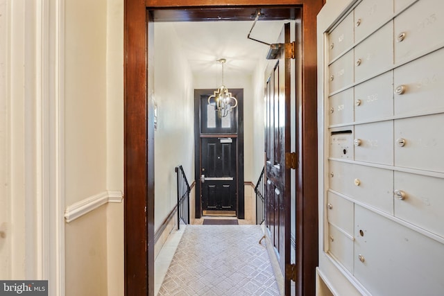520 E Street Ne 105, Washington, DC 20002 - interior space featuring tile patterned floors and an inviting chandelier