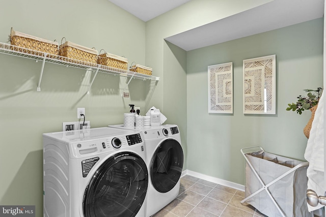 LOT484 Mountain Laurel Blvd Ashton, Unit Ashton, Ranson, WV 25438 - laundry room featuring laundry area, baseboards, independent washer and dryer, and tile patterned flooring