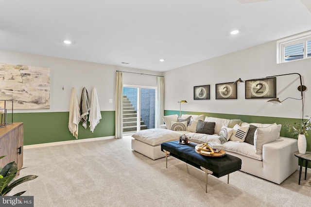 LOT484 Mountain Laurel Blvd Ashton, Unit Ashton, Ranson, WV 25438 - carpeted living area with baseboards, visible vents, and recessed lighting