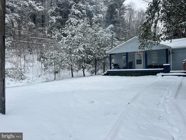 exterior space with a porch