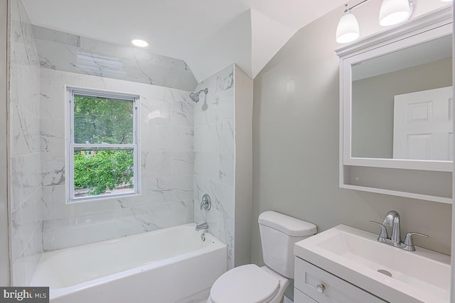 7004 Alden Rd, Pikesville, MD 21208 - full bath featuring toilet, vanity, and bathing tub / shower combination