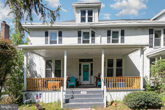 309 N N Morris St, Shippensburg, PA 17257 - traditional style home featuring covered porch and stucco siding