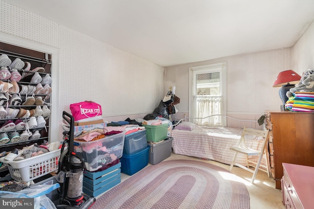 309 N N Morris St, Shippensburg, PA 17257 - bedroom with wallpapered walls and carpet flooring