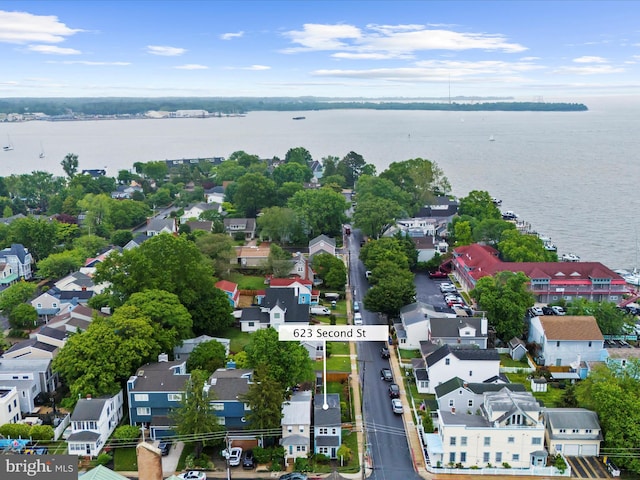 623 Second St, Annapolis, MD 21403 - aerial view of residential area with a large body of water