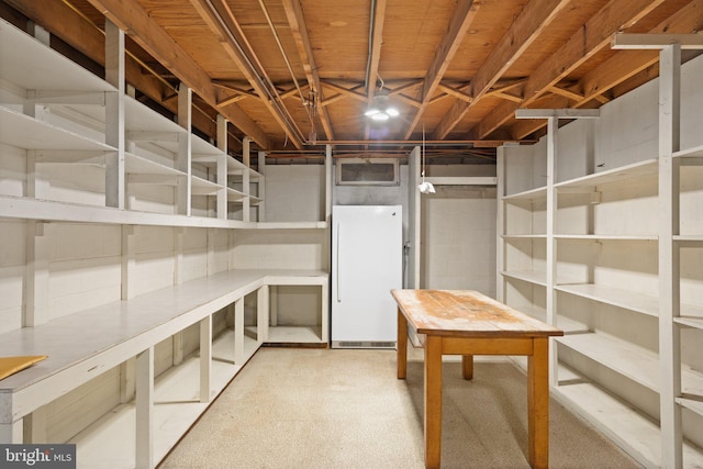 view of storage room
