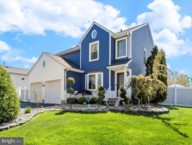 15 Sutton Pl, Helmetta, NJ 08828 - traditional home featuring fence, a garage, central air condition unit, a front yard, and aphalt driveway