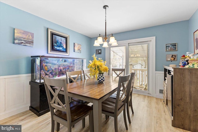 15 Sutton Pl, Helmetta, NJ 08828 - dining room featuring light wood finished floors, a decorative wall, and wainscoting