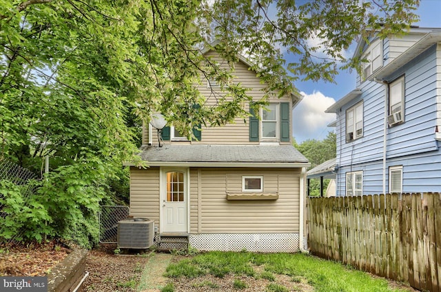 235 Wyoming Ave, Enola, PA 17025 - rear view of property featuring central air condition unit and fence
