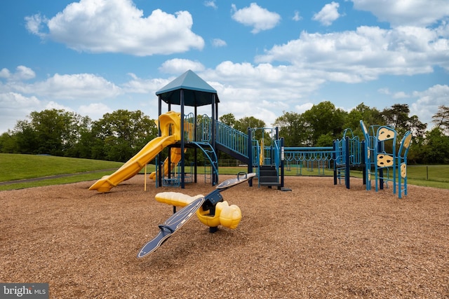 view of community jungle gym