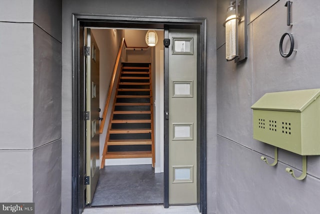 10 Mccready Aly, Lambertville, NJ 08530 - stairs with concrete flooring
