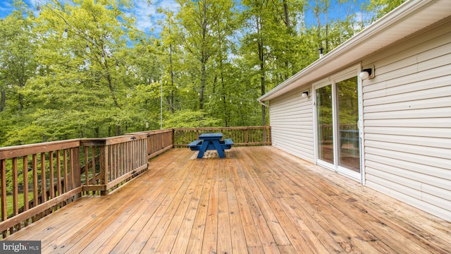 view of wooden deck