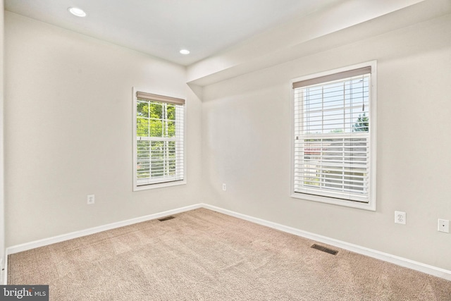 5823 Field Pl NE, Washington, DC 20019 - unfurnished room featuring baseboards, recessed lighting, carpet flooring, and visible vents