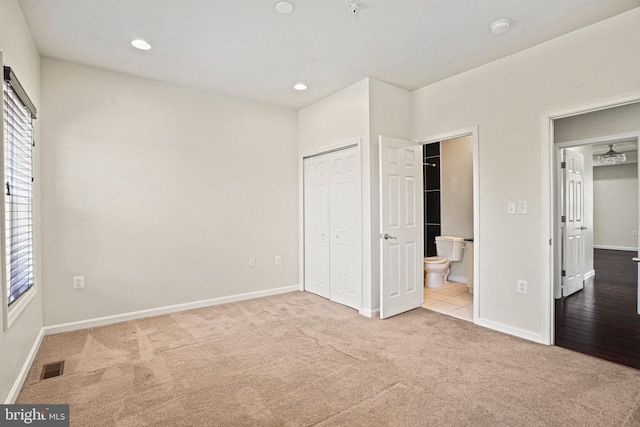 5823 Field Pl NE, Washington, DC 20019 - unfurnished bedroom with recessed lighting, visible vents, baseboards, and carpet floors