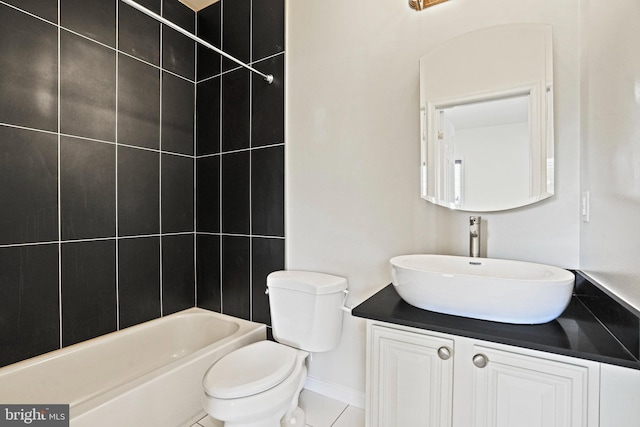 5823 Field Pl NE, Washington, DC 20019 - full bath with toilet, baseboards, vanity, and tub / shower combination