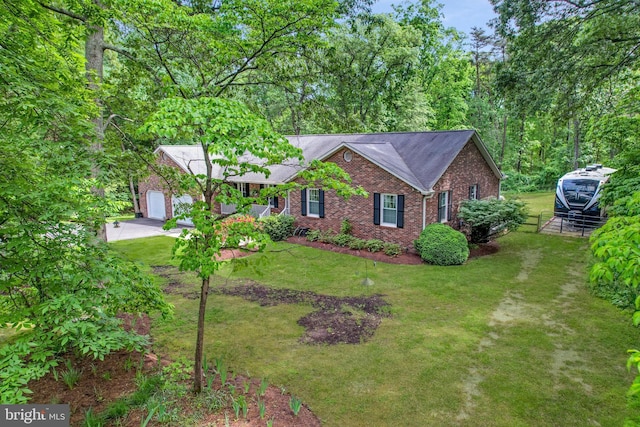 9180 Rolling Meadow Run, Pasadena, MD 21122 - view of front facade featuring brick siding, concrete driveway, and a garage