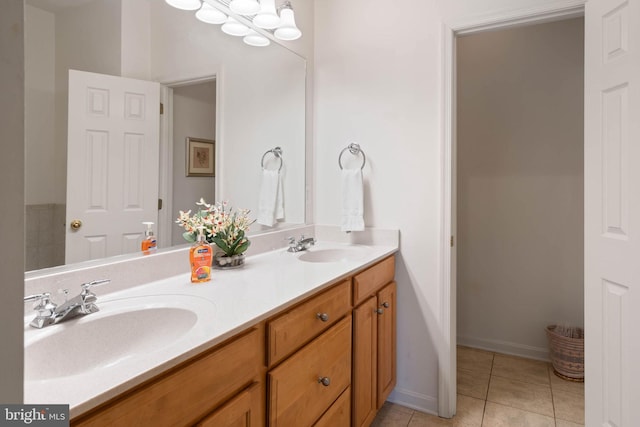 53 Willow Oak Ave Unit 53D, Ocean View, DE 19970 - bathroom with tile patterned flooring and double vanity