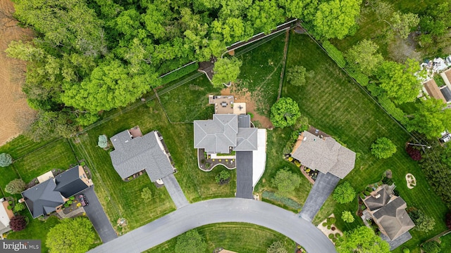 aerial view of residential area