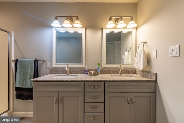 full bath with double vanity
