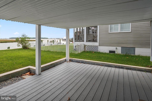 10 Riverside Ct, Ocean Pines, MD 21811 - wooden terrace with a water view
