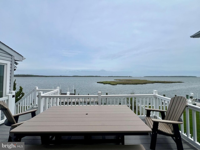 10 Riverside Ct, Ocean Pines, MD 21811 - view of dock featuring a water view and outdoor dining space