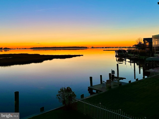 10 Riverside Ct, Ocean Pines, MD 21811 - dock area featuring a water view and fence