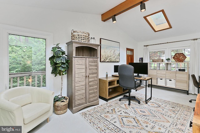 home office with plenty of natural light