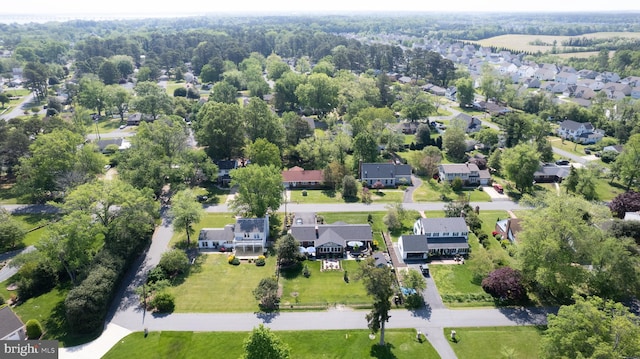aerial view with a residential view