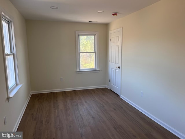 711 Tuckahoe Rd, Vineland, NJ 08360 - unfurnished room with baseboards and dark wood finished floors