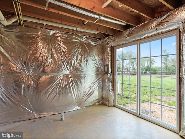 below grade area with plenty of natural light