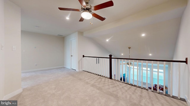 21042 Wavecrest Ter Unit 23, Lewes, DE 19958 - interior space with lofted ceiling, carpet floors, baseboards, and recessed lighting